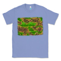 Colony Blue western leopard distressed background Classic Tee - AdoDesignShop