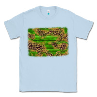 Dusty Blue western leopard distressed background Classic Tee - AdoDesignShop