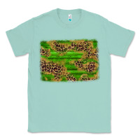 Seafoam western leopard distressed background Classic Tee - AdoDesignShop