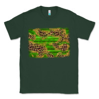 Sports Green western leopard distressed background Classic Tee - AdoDesignShop