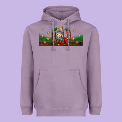 Oh Holy Night Heavyweight Hoodie Designed By Bundleandbundleshop