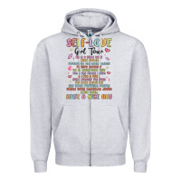 Heather Grey self love girl tour malias Zipper Hoodie - MaliasSmallBusiness