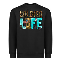 Black soldier  life Heavyweight Sweatshirt - AdoDesignShop