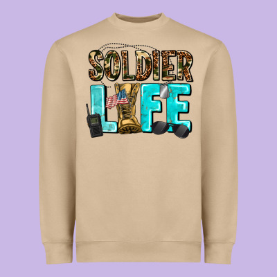 Soldier  Life Heavyweight Sweatshirt Designed By Adodesignshop