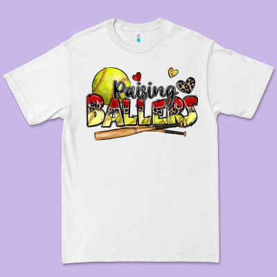 Raising Ballers Softball Premium Tee Designed By Zillion Design Studio