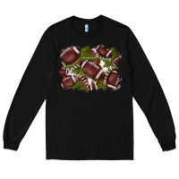 Black football background Long Sleeve Tee - BarkalooDesign