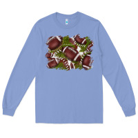 Colony Blue football background Long Sleeve Tee - BarkalooDesign