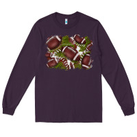 Plum football background Long Sleeve Tee - BarkalooDesign