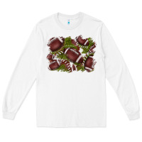 White football background Long Sleeve Tee - BarkalooDesign