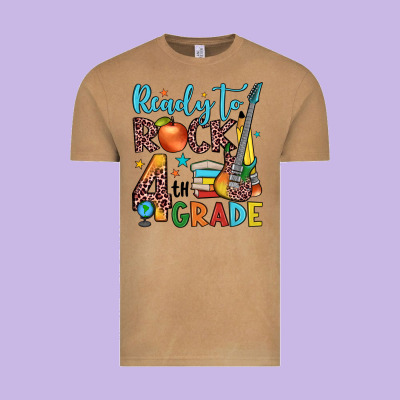 Ready To Rock 4th Grade Vintage Tee Designed By Jahusdesignshop