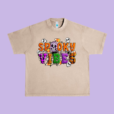 Spooky Vibes Urban Heavy Tee Designed By Artiststas