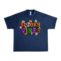 Navy Spooky vibes Urban Heavy Tee - Artiststas