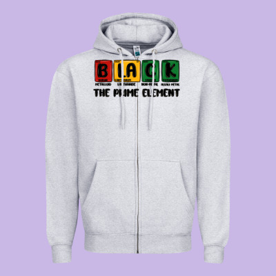 Prime Element Zipper Hoodie Designed By Maliassmallbusiness