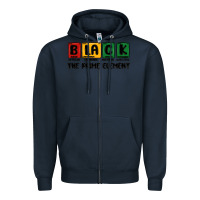 Navy prime element Zipper Hoodie - MaliasSmallBusiness