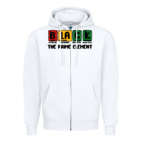 White prime element Zipper Hoodie - MaliasSmallBusiness