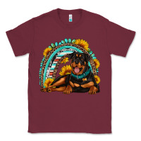 Burgundy Rottweiler  rainbow Classic Tee - Artiststas
