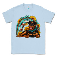 Dusty Blue Rottweiler  rainbow Classic Tee - Artiststas