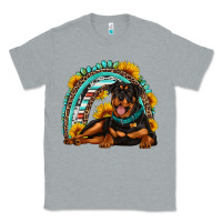 Heather Grey Rottweiler  rainbow Classic Tee - Artiststas