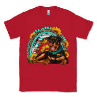 Red Rottweiler  rainbow Classic Tee - Artiststas