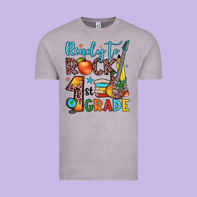 Ready To Rock 1st Grade Vintage Tee Designed By Jahusdesignshop