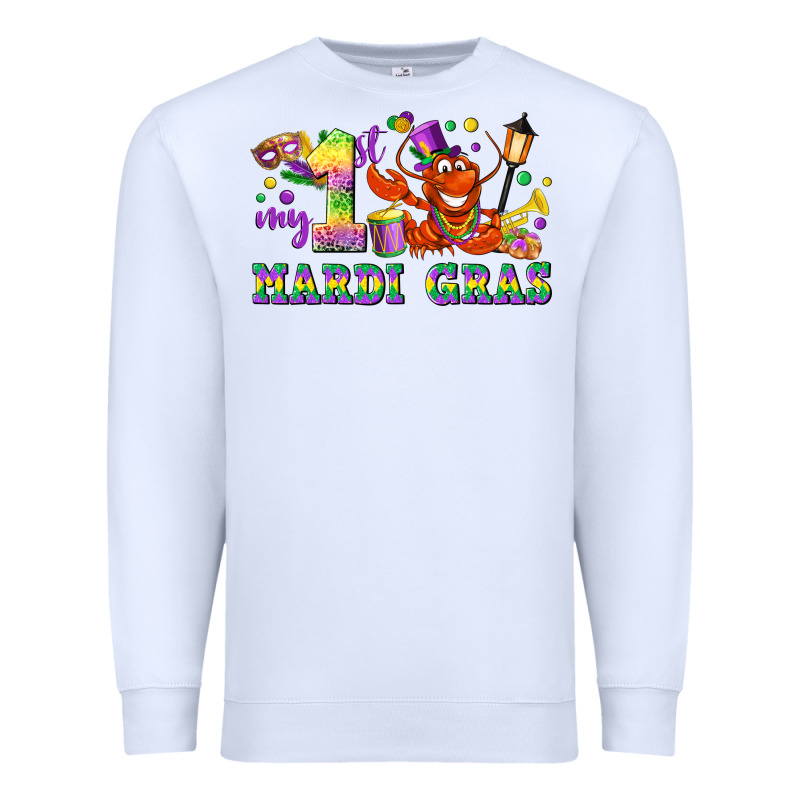 My First Mardi Gras Premium Sweatshirt by LillyAllenDesigns | Teevron