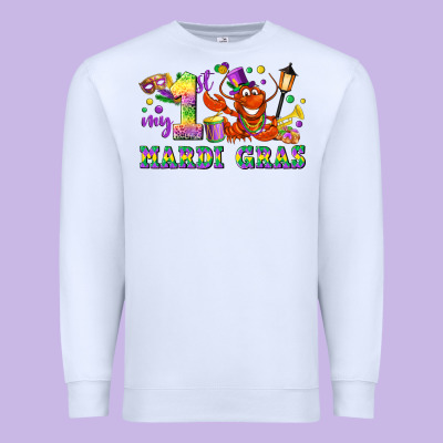 My First Mardi Gras Premium Sweatshirt Designed By Lillyallendesigns