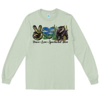 Matcha Peace Love Spectacled Bear Long Sleeve Tee - LillyAllenDesigns