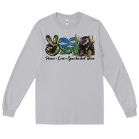 Moon Dust Peace Love Spectacled Bear Long Sleeve Tee - LillyAllenDesigns