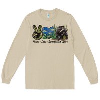 Mushroom Peace Love Spectacled Bear Long Sleeve Tee - LillyAllenDesigns