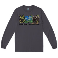 Smoke Peace Love Spectacled Bear Long Sleeve Tee - LillyAllenDesigns