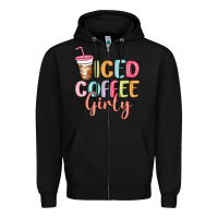 Black iced coffee girly Zipper Hoodie - MaliasSmallBusiness