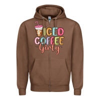 Chestnut iced coffee girly Zipper Hoodie - MaliasSmallBusiness