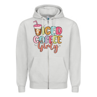 Dove Grey iced coffee girly Zipper Hoodie - MaliasSmallBusiness