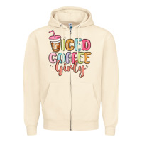 Sandshell iced coffee girly Zipper Hoodie - MaliasSmallBusiness