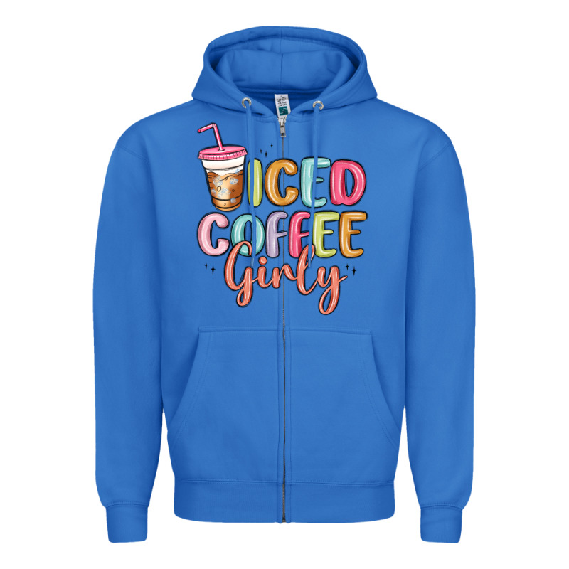 Iced Coffee Girly Zipper Hoodie by MaliasSmallBusiness | Teevron