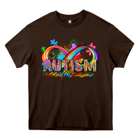 Chocolate Brown autism acceptance Heavy Core Tee - Zillion Design Studio