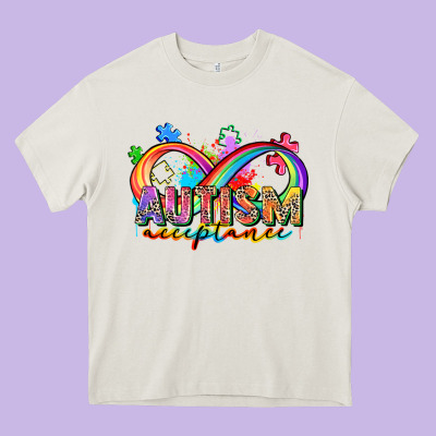 Autism Acceptance Heavy Core Tee Designed By Zillion Design Studio