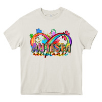 Cream autism acceptance Heavy Core Tee - Zillion Design Studio
