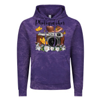 Cloud Purple photographer floral butterfly film roll vintage camera Vintage Hoodie - FaDigitalArtStudio
