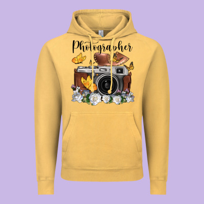 Photographer Floral Butterfly Film Roll Vintage Camera Vintage Hoodie Designed By Fadigitalartstudio