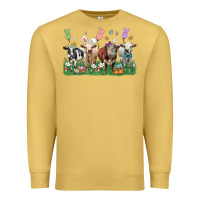 Antique Gold easter cow Premium Sweatshirt - LillyAllenDesigns