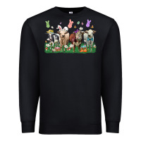 Black easter cow Premium Sweatshirt - LillyAllenDesigns