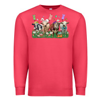 Cardinal easter cow Premium Sweatshirt - LillyAllenDesigns
