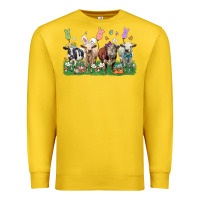 Lemon easter cow Premium Sweatshirt - LillyAllenDesigns