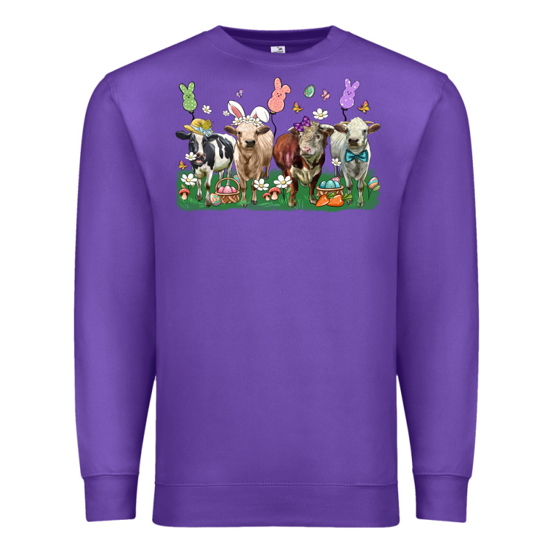 Easter Cow Premium Sweatshirt by LillyAllenDesigns | Teevron