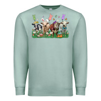 Seafoam easter cow Premium Sweatshirt - LillyAllenDesigns