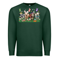 Sports Green easter cow Premium Sweatshirt - LillyAllenDesigns