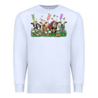 White easter cow Premium Sweatshirt - LillyAllenDesigns