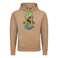Vintage Coffee tie dye pineapple, summer Vintage Hoodie - JahusDesignShop