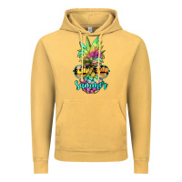 Vintage Mustard tie dye pineapple, summer Vintage Hoodie - JahusDesignShop